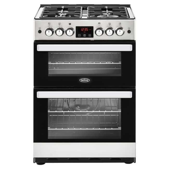 Belling Cookcentre 60G 60cm Double Oven Gas Cooker - Stainless Steel