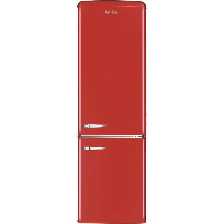 Refurbished Amica FKR29653R Freestanding 244 Litre 70/30 Fridge Freezer Red