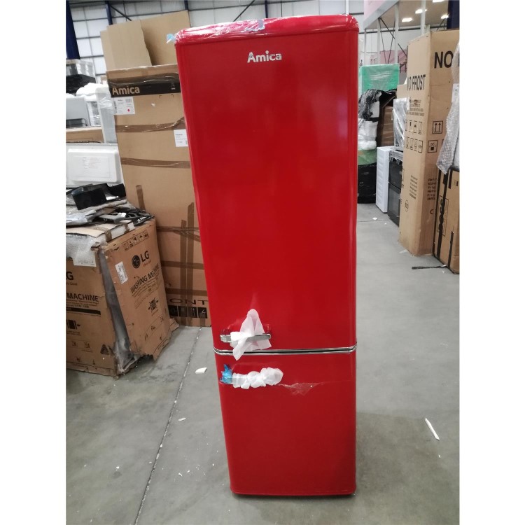 Refurbished Amica FKR29653R Freestanding 244 Litre 70/30 Fridge Freezer Red