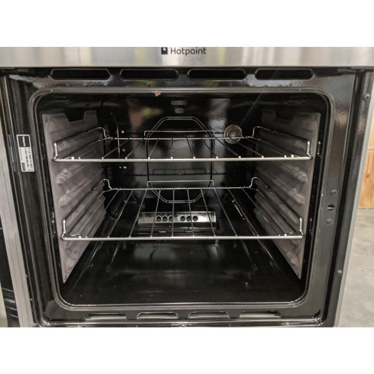 Refurbished Hotpoint Ultima HUG61X 60cm Double Oven Gas Cooker Stainless Steel