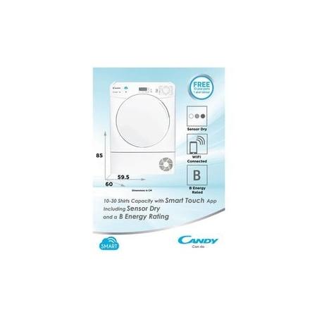 Refurbished Candy CS C8LF Smart Freestanding Condenser 8KG Tumble Dryer White