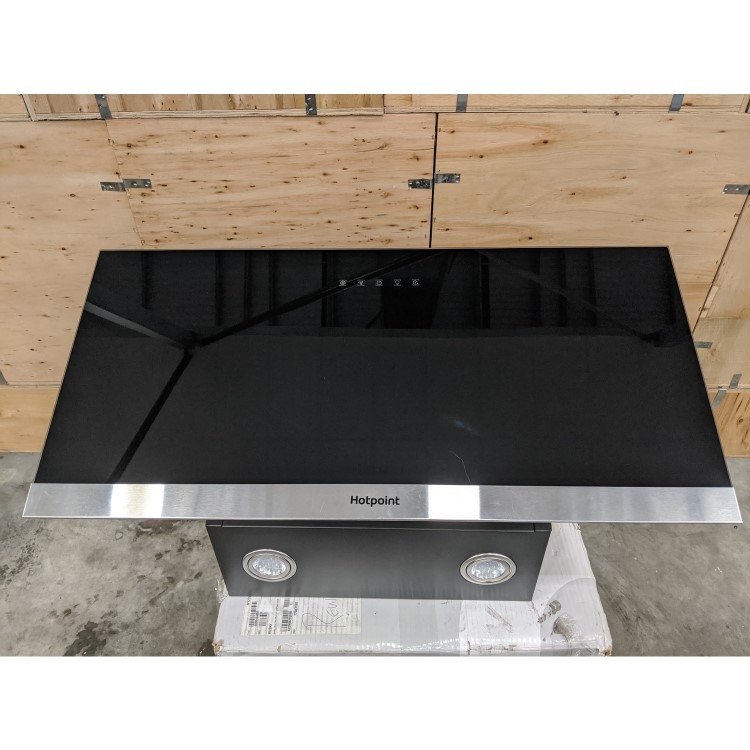 Refurbished Hotpoint PHVP87FLTK 80cm Chimney Cooker Hood Black