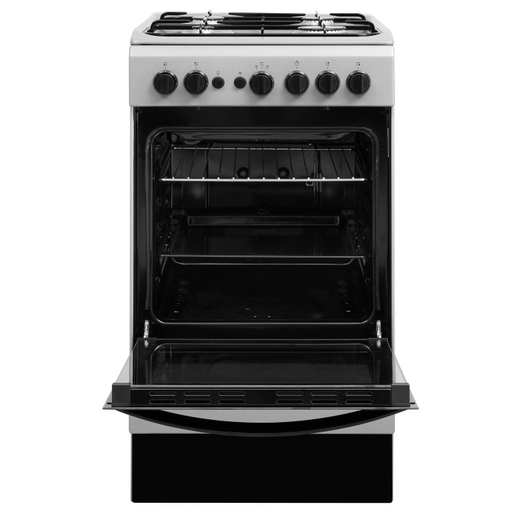 Refurbished Indesit IS5G1PMSS 50cm Single Oven Gas Cooker Silver