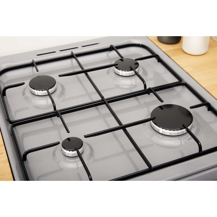 Refurbished Indesit IS5G1PMSS 50cm Single Oven Gas Cooker Silver
