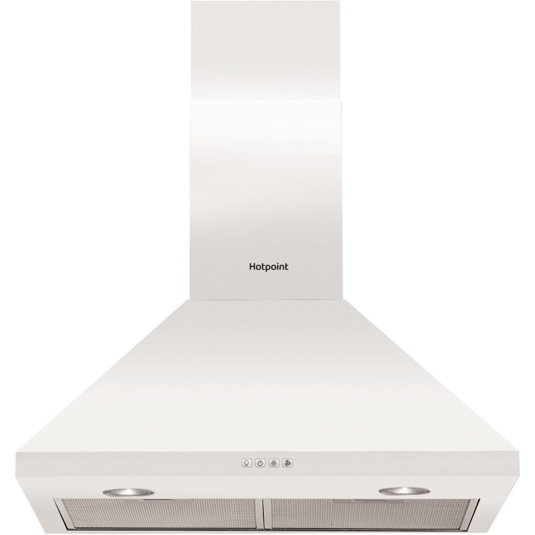 Refurbished Hotpoint PHPC65FLMX 60cm Chimney Cooker Hood - White