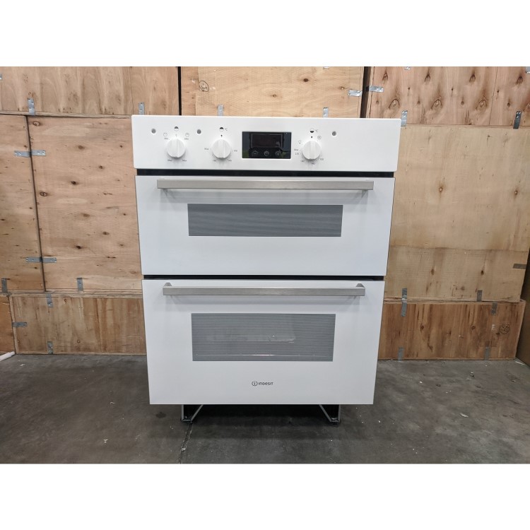 Refurbished Indesit Aria IDU6340WH 60cm Double Built Under Electric Oven White
