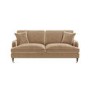 Beige Velvet 3 Seater Sofa - Payton