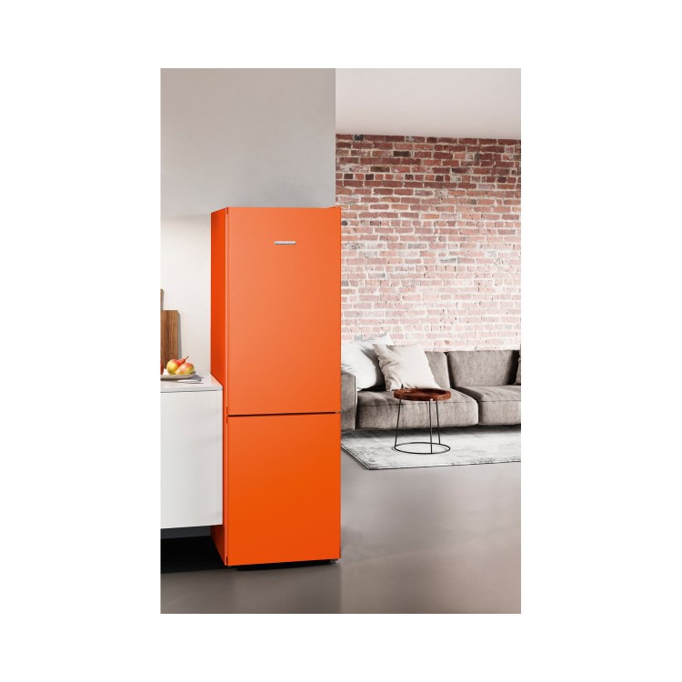 Refurbished Liebherr CNNO4313 Freestanding 304 Litre 60/40 Fridge Freezer Orange