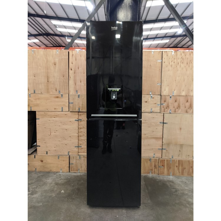 Refurbished Beko CFG3582DB Freestanding 268 Litre 50/50 Fridge Freezer With Water Dispenser Black