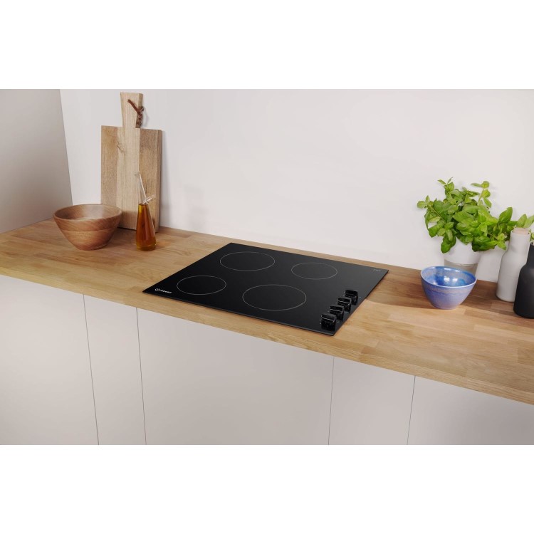 Refurbished Indesit RI861X 58cm Four Zone Ceramic Hob