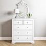 White 3 + 2 Drawer Chest of Drawers - Olivia