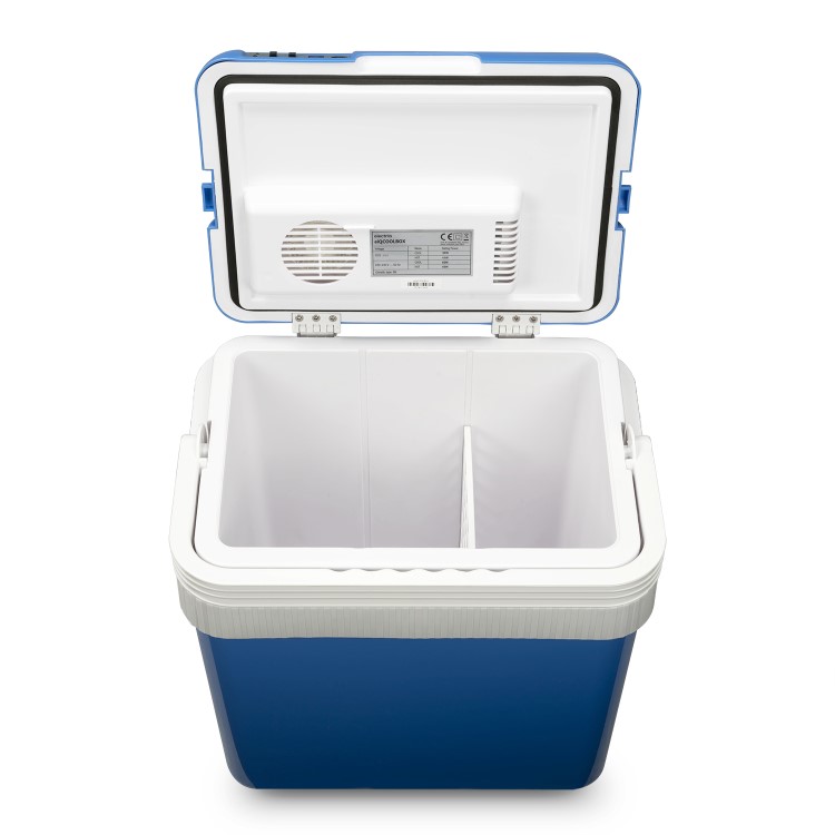 electriQ 24L Electric Plug In Portable Hot and Cold Cool Box with Mains/12V Car Adapter