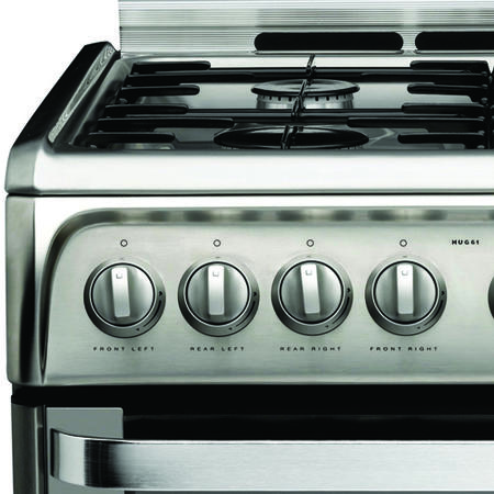 Hotpoint Ultima 60cm Double Oven Gas Cooker - Stainless Steel
