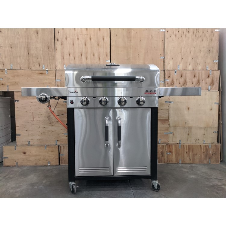 Refurbished Char-Broil Advantage Series 445S - 4 Burner Gas BBQ Grill with Side Burner - Stainless Steel