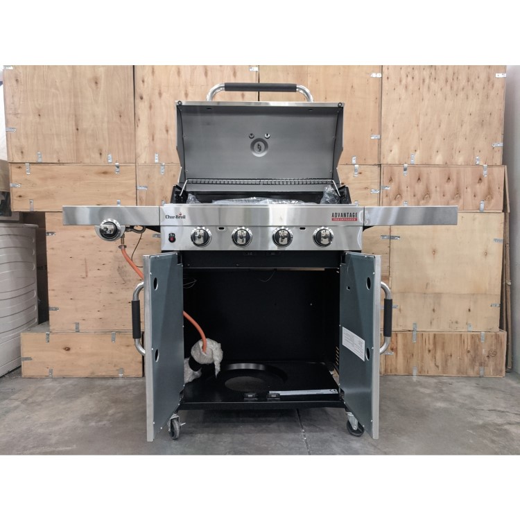 Refurbished Char-Broil Advantage Series 445S - 4 Burner Gas BBQ Grill with Side Burner - Stainless Steel