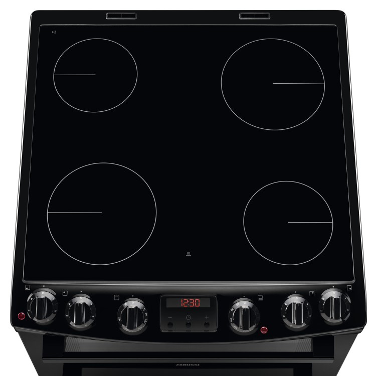 Refurbished Zanussi ZCV66250BA 60cm Electric Cooker With Ceramic Hob