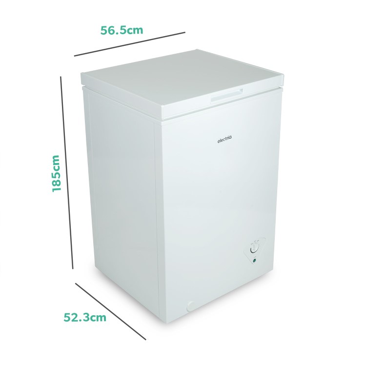 electriQ 99 Litre Chest Freezer 52cm Deep  60cm Wide - White