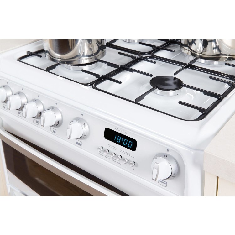 Hotpoint Harrogate 60cm Double Oven Dual Fuel Cooker with Lid - White
