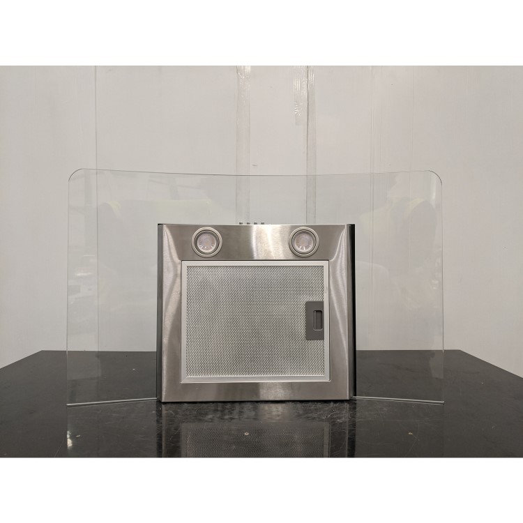 Refurbished CDA ECP82SS 80cm Curved Glass Chimney Cooker Hood Stainless Steel