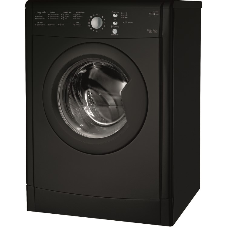 Refurbished INDESIT IDVL75BRK Freestanding Vented 7KG Tumble Dryer - Black