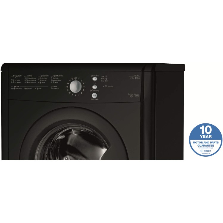 Refurbished INDESIT IDVL75BRK Freestanding Vented 7KG Tumble Dryer - Black