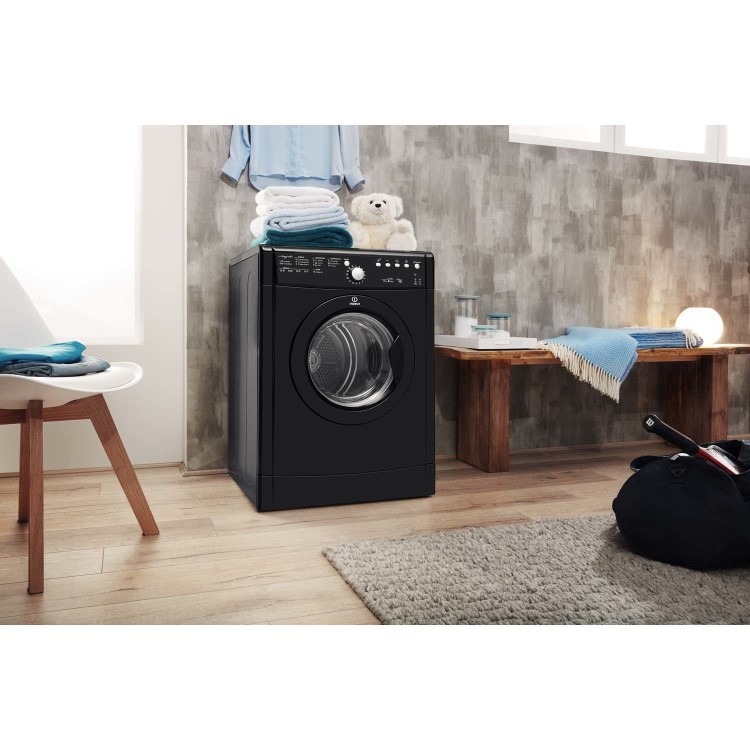 Refurbished INDESIT IDVL75BRK Freestanding Vented 7KG Tumble Dryer - Black