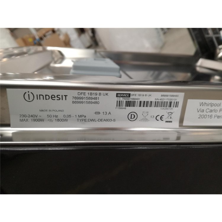 Refurbished Indesit DFE1B19BUK 13 Place Freestanding Dishwasher