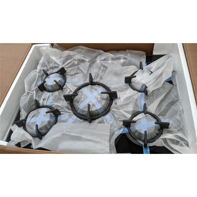 Refurbished Rangemaster RMB70HPNGFGL 73cm 5 Burner Gas Hob Black Glass