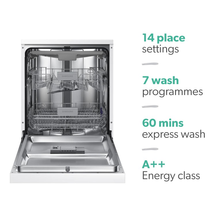 Refurbished Samsung DW60M6050FW 14 Place Freestanding Dishwasher