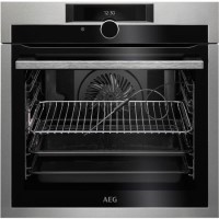 Refurbished AEG BPE842720M SenseCook Pyrolytic Oven With Command Wheel Control And HD TFT Display Stainless Steel