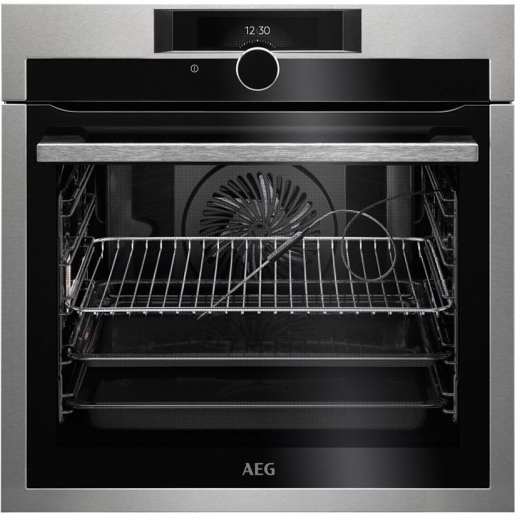 AEG BPE842720M SenseCook Pyrolytic Oven With Command Wheel Control And HD TFT Display - Stainless Steel