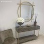 Mango Wood Console Table with Gold Legs - Alice