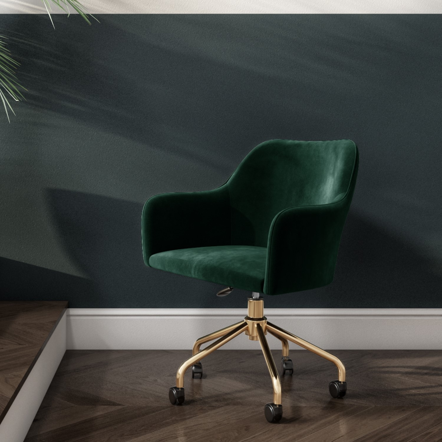 Green Velvet Office Swivel Chair With Gold Base Marley Itdirect Ie Green Velvet Office Swivel Chair With, Green Velvet Office Chair Uk