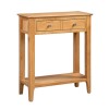 Narrow Solid Oak Console Table with Drawers - Adeline