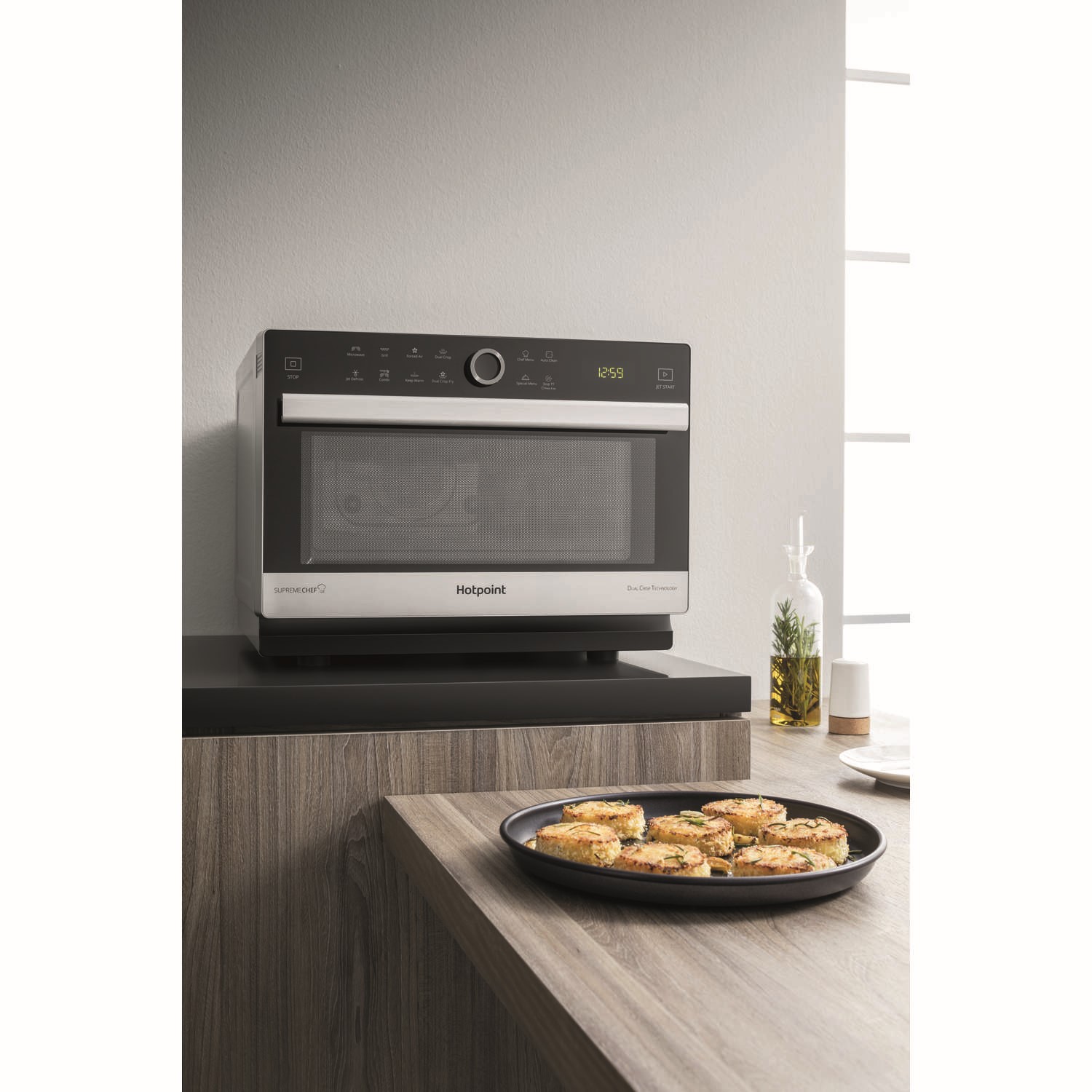 Refurbished Hotpoint MWH338SX Supreme Chef 33L Combination Microwave