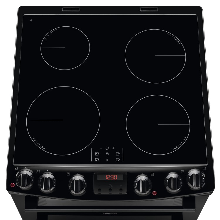 Refurbished Zanussi ZCI66250BA 60cm Electric Cooker With Induction Hob