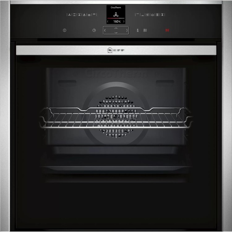 Refurbished Neff B57CR23N0B 60cm Single Built In Electric Oven Stainless Steel