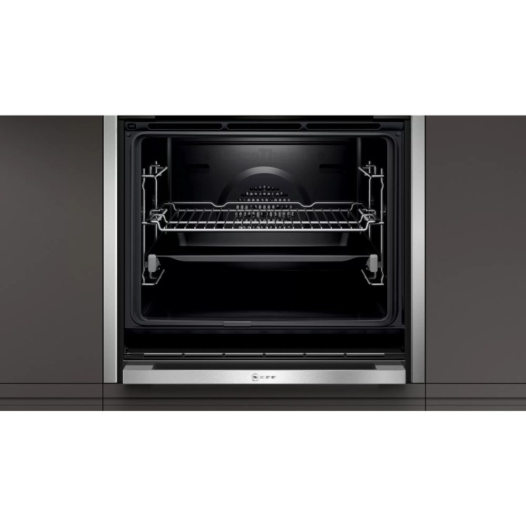 Refurbished Neff B57CR23N0B 60cm Single Built In Electric Oven Stainless Steel