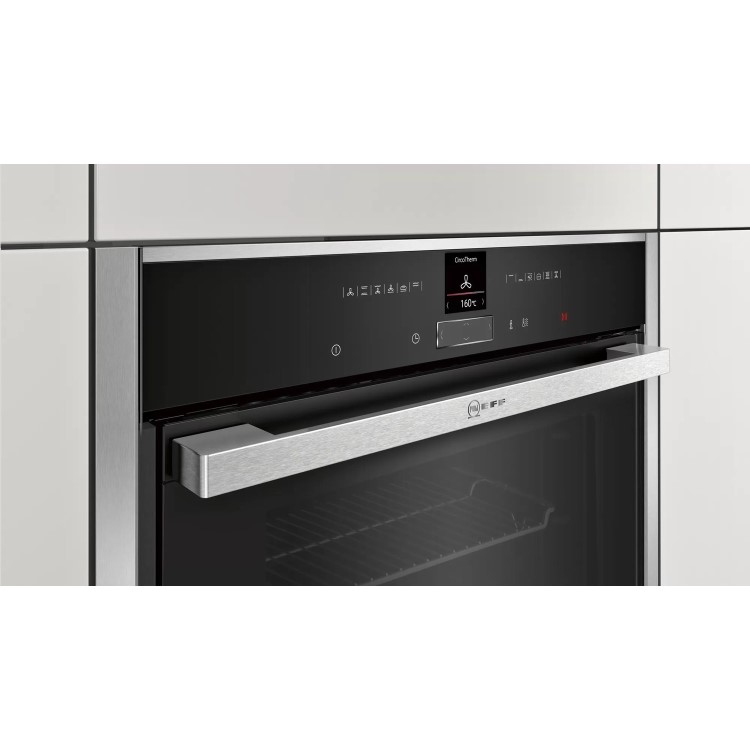 Refurbished Neff B57CR23N0B 60cm Single Built In Electric Oven Stainless Steel