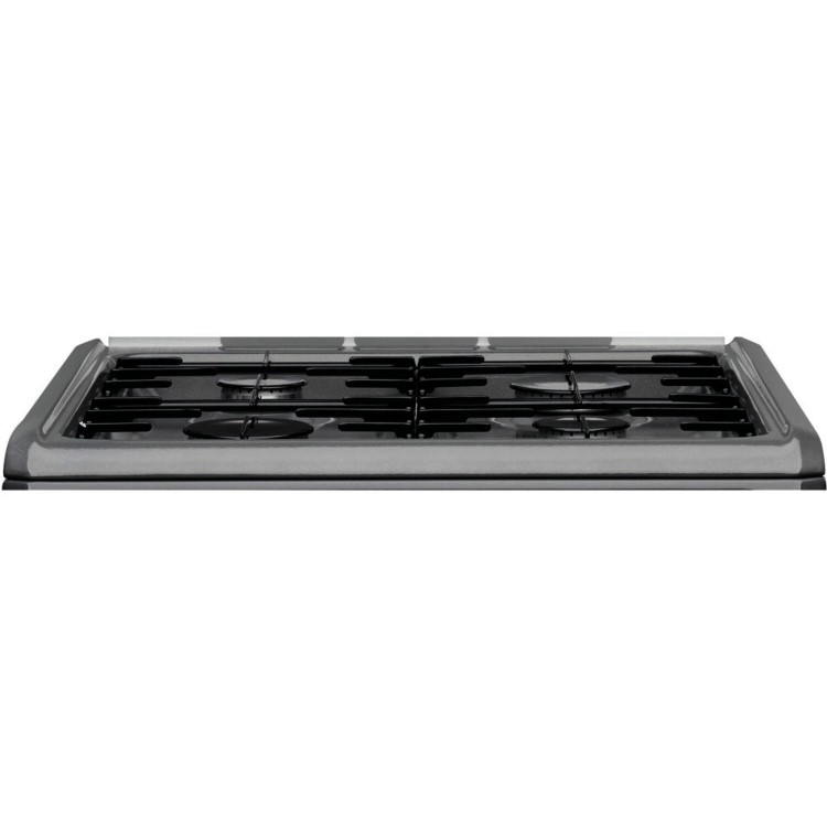 Refurbished Hotpoint Ultima HUG61G 60cm Double Oven Gas Cooker Graphite Grey