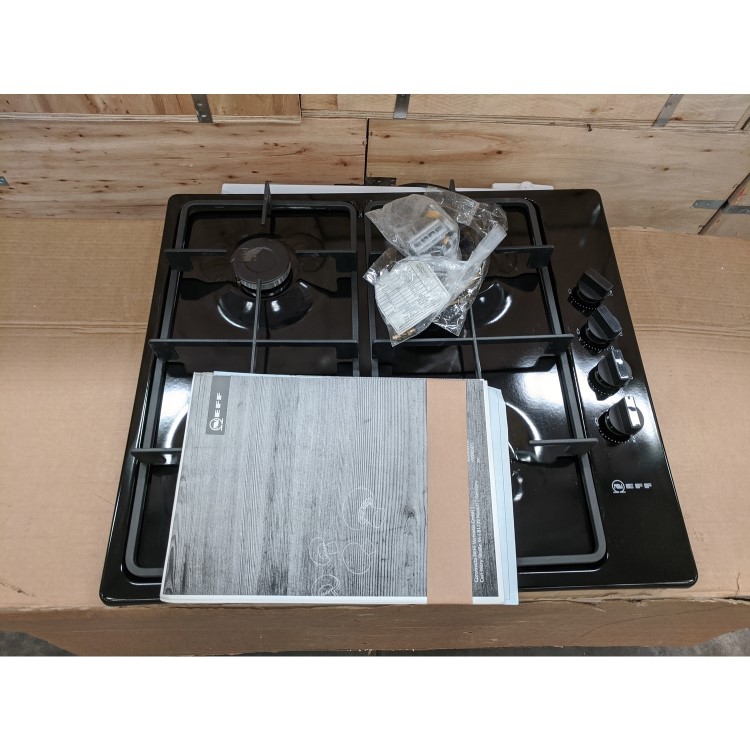 Refurbished Neff N30 T26BR46S0 58cm 4 Burner Gas Hob With Side Controls Black
