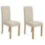 Pair of Velvet Cream Dining Chairs - New Haven
