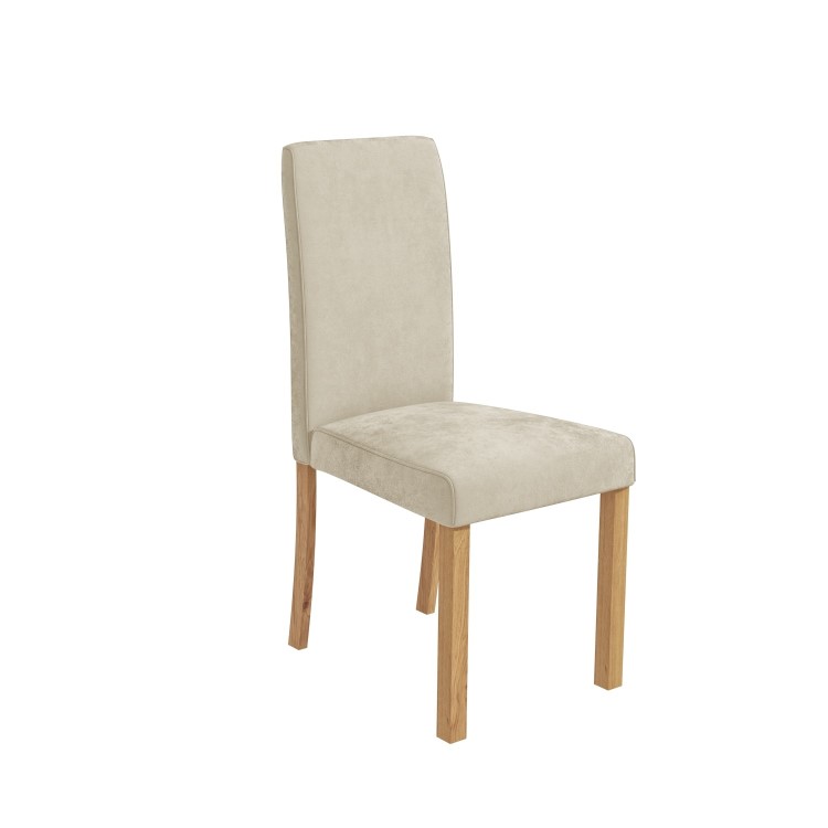 Pair of Velvet Cream Dining Chairs - New Haven