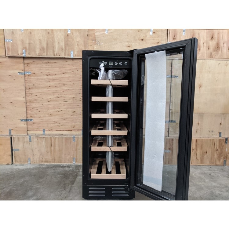 Refurbished electriQ EQWINE30BL Freestanding 18 Bottle SIngle Zone Wine Cooler Black