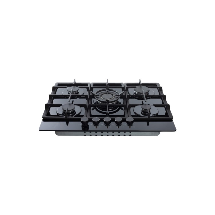 Amica 70cm 5 Burner Gas Hob - Black