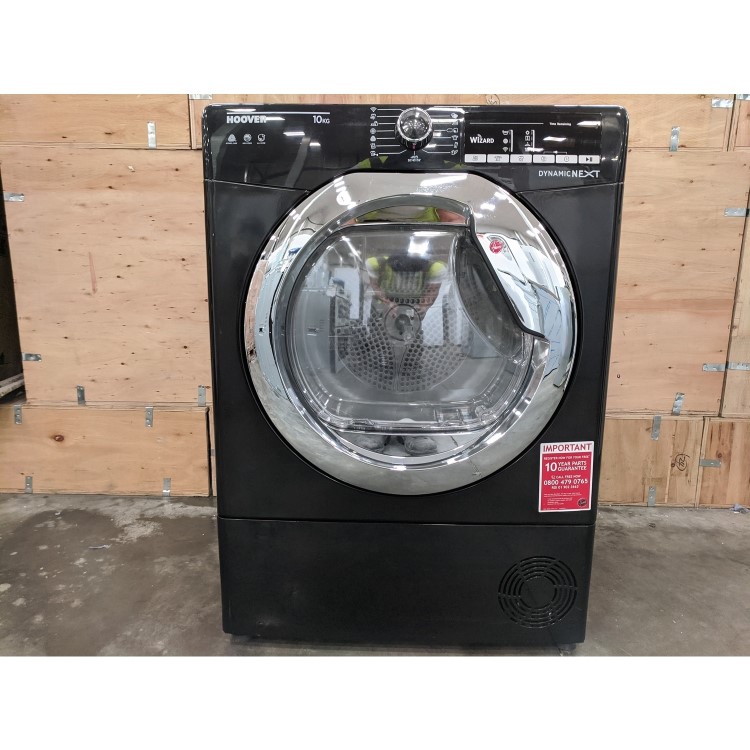 Refurbished Hoover DXOC10TCEB-80 10kg Freestanding Condenser Tumble Dryer - Black