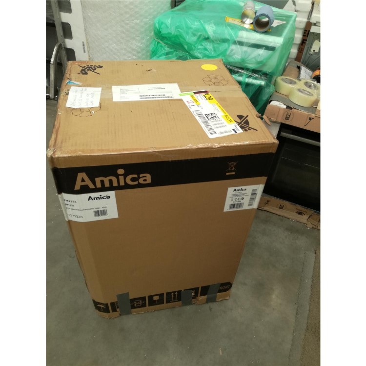 Refurbished Amica FM1333 Freestanding Under Counter 95 Litre Fridge With Ice Box White