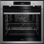 Refurbished AEG 6000 BPS556020M Pyrolytic 60cm Single Built In Electric Oven with Food Sensor Stainless Steel
