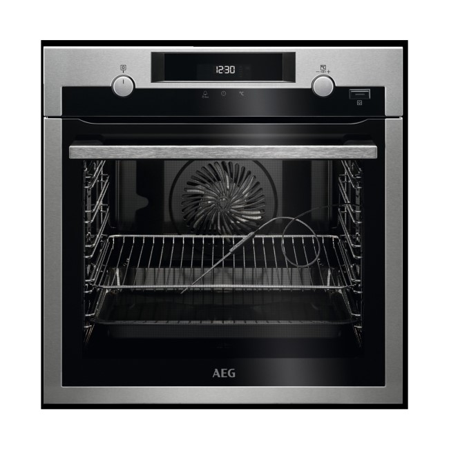 AEG 6000 Pyrolytic Electric Single Oven with Food Sensor - Stainless Steel