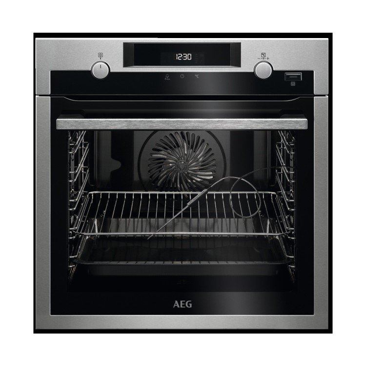 AEG 6000 Pyrolytic Electric Single Oven with Food Sensor - Stainless Steel